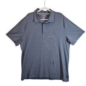 01. Algo Polo Shirt Mens XL Performance Navy Stripe office golf athliesure